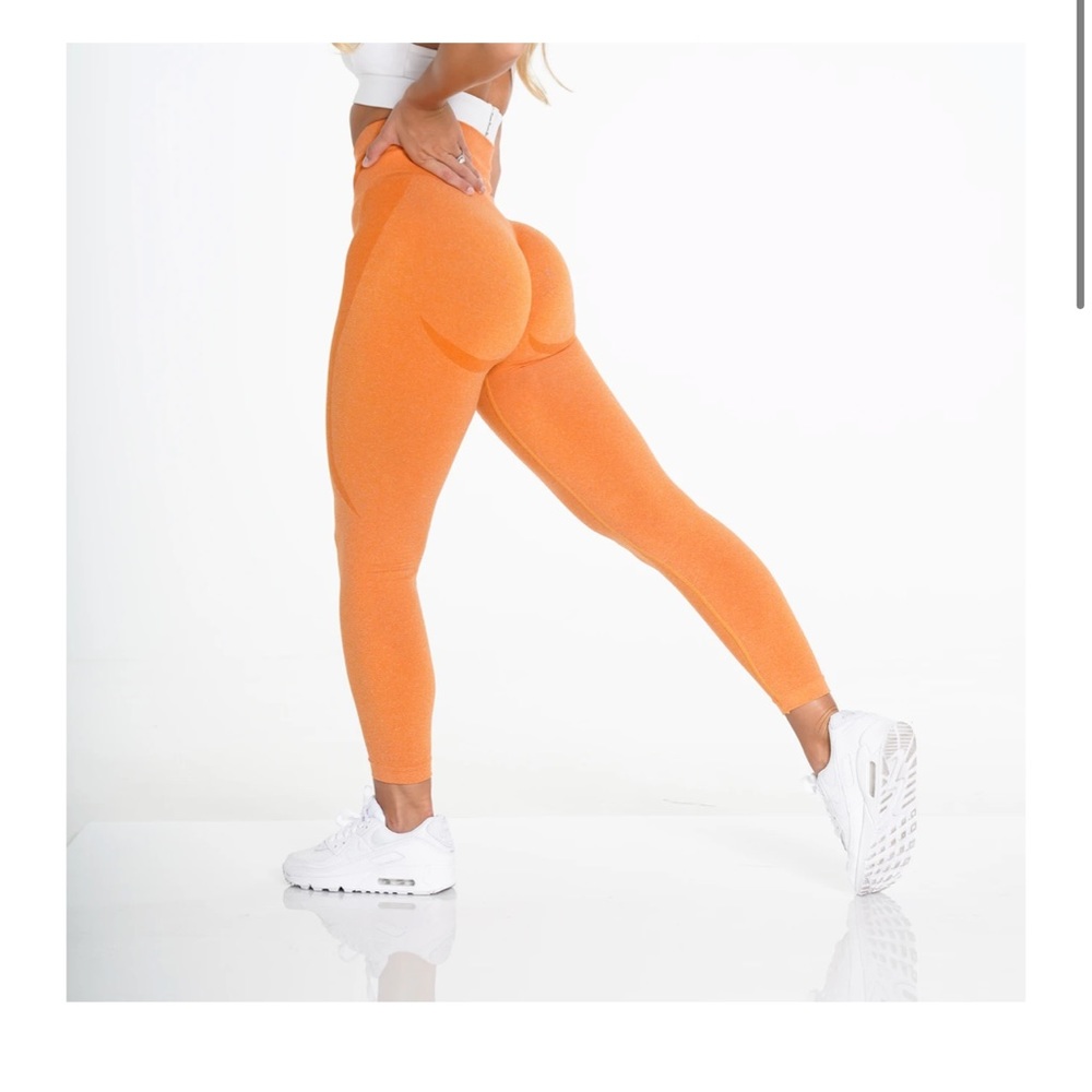 NVGTN (M) Sunset Orange Seamless Leggings